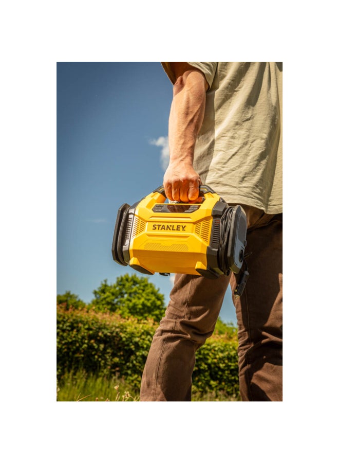 Stanley 12V Portable Digital Air Inflator Yellow and Black 17 x 11 x 21 cm SXIF0001 - Image 3