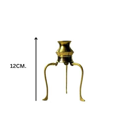 Navyaksh Brass Pooja Plate Thali with Shivling Stand and Abhishek Lota Kalash Brass Brass Kalash (Gold) Brass Kalash. Decorative Showpiece - 10 cm (Brass, Gold) - Image 5