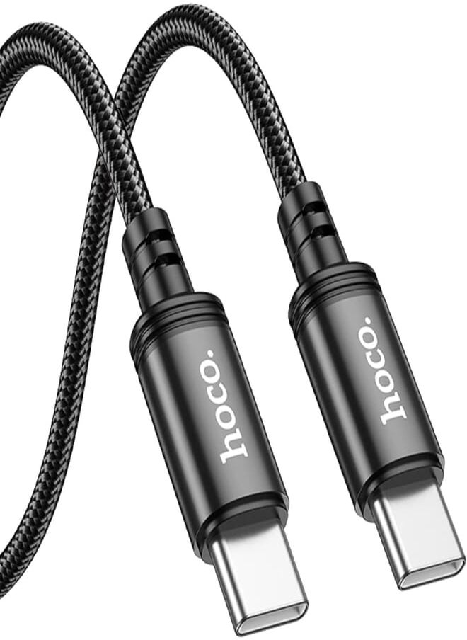 Hoco Hoco X91 - Radiance Fast Charging And Data Transmittion Cable (60W - 3A - 3M), USB-C To USB-C Plug, Compatible With Samsung Huawei Xiaomi Oppo - Black 