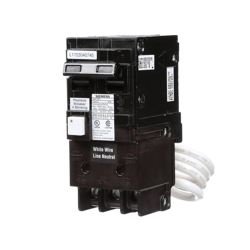 SIEMENS SIEMENS QF240A Ground Fault Circuit Interrupter 40 Amp 2 Pole 120240 Volt 10000 AIC  - Image 1