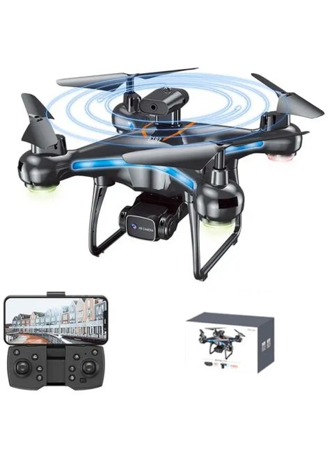 ZFR F192 Drone 90° Remote ESC Multifunctional Mini Drone Optical Flow Positioning, Handless Mode, Altitude Mode, 306° Flip, WiFi, One Key Return, Obstacle Avoidance & LED Light Black