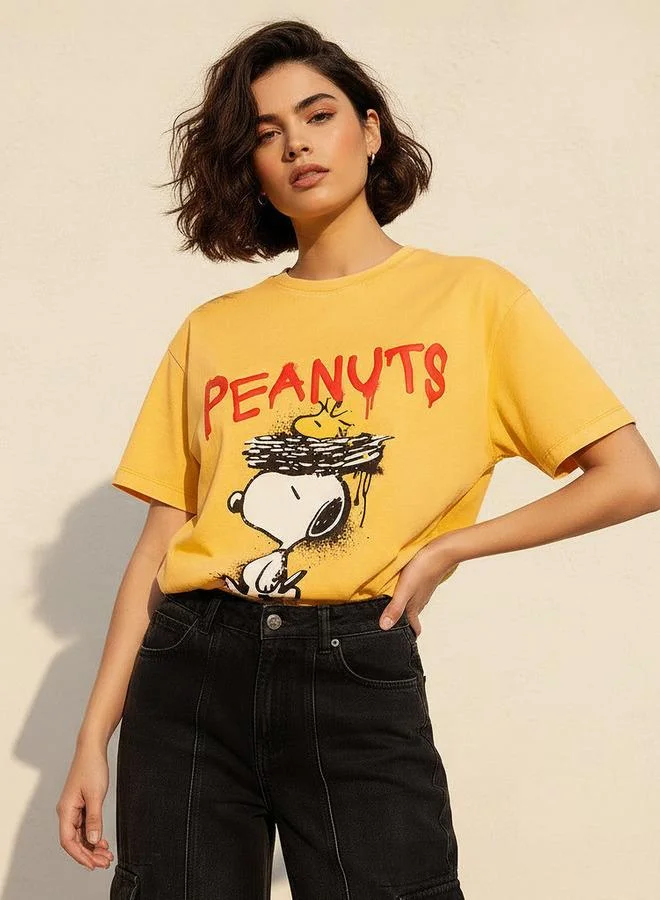 اس بي كاركترز Peanuts Cotton T-shirt