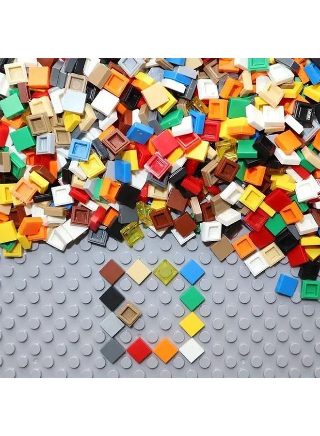 200 Pcs Yellow 1x1 Bricks Flat Tile Smooth Building Blocks ABS Educational Creative Toy - Image 2