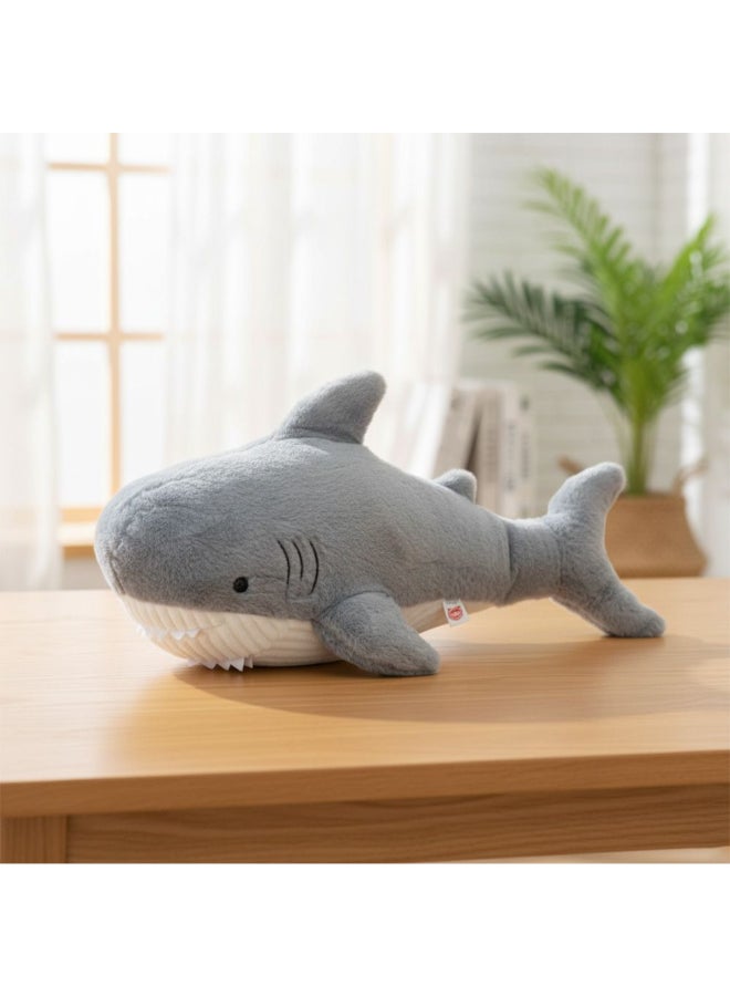DANUBE HOME دميّة سمكة القرش الرمادية بحجم 55 سم – لعبة سمكة محشوة ناعمة للأطفال والرضع | حيوان محشو لطيف من المحيط، مثالي لتزيين غرفة الأطفال والهدايا - Image 1