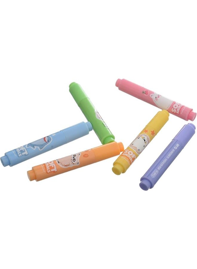 M&G Highlighter Set, Effective Note Highlighting, Chisel Tip, 6 Vibrant Colors - Image 2