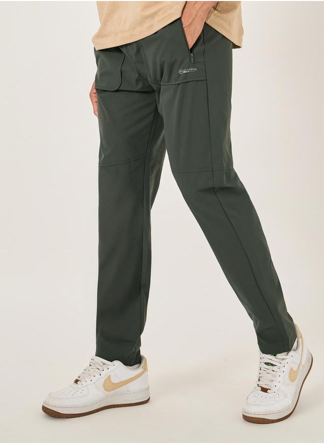 Fort Collins Men Solid Drawstring Waist Regular Fit Pants  - Image 1