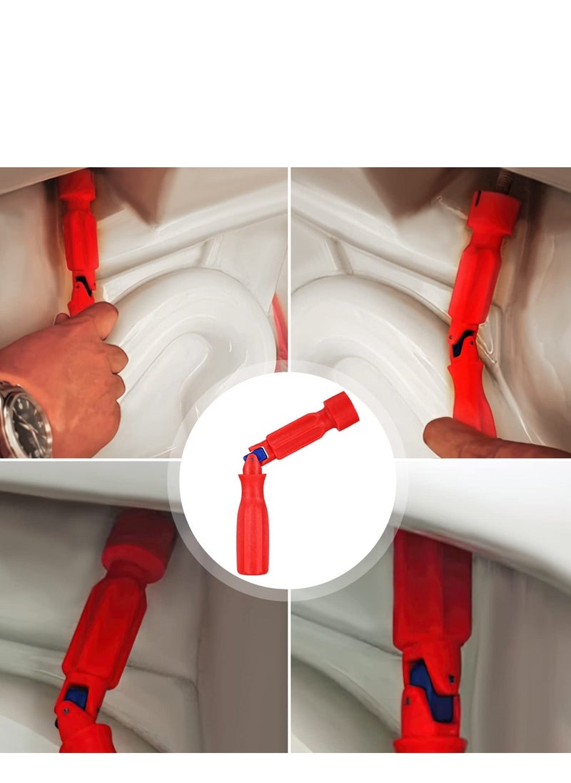Generic - Toilet Seat Repair Wrench, Universal Toilet Seat Installation Key Toilet Seat Repair Key 10/13/17mm, Collapsible Articulated Key Professional Toilet Seat Mounting Key, 1Pack - Image 1