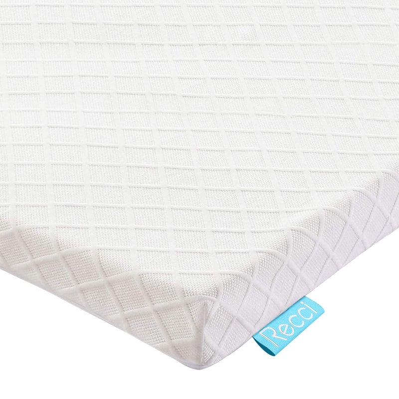 RECCI Memory Foam Mattress Topper Small Double  Pressure Relief for Back Pain with Removable  Washable Bamboo Viscose Zipped Cover CertiPUREU Small Double Size  120x190x5cm