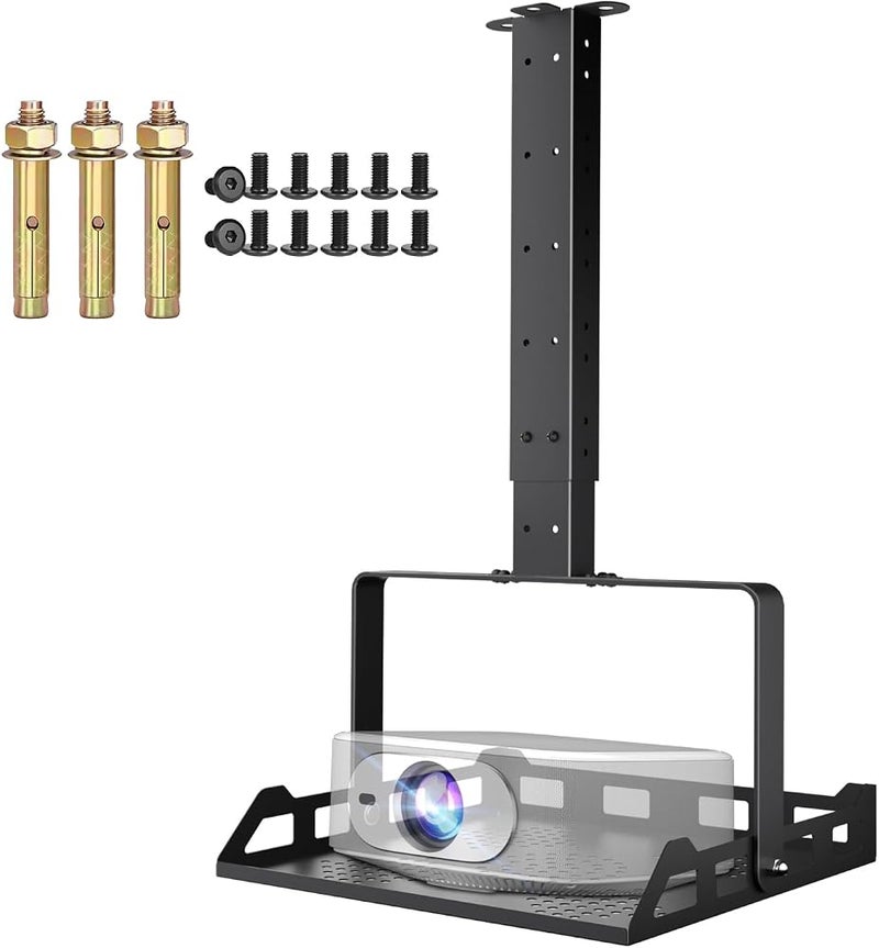 Salange Extendable Projector Ceiling Mount, Height Adjustable Projection Holds up to 22lbs,High Heat Dissipation,Hidden Cable Routing,Suit for Home Theater and Office,Black - Image 1