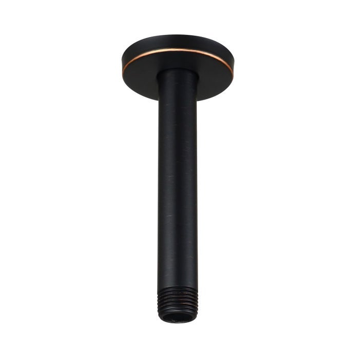 STRAIGHT SHOWER ARM 6 INCH WATER OUTLET PJ0614 OIL RUBBED BRONZE FINISH MADE OF STAINLESS STEEL WITH GASKET FLANGE