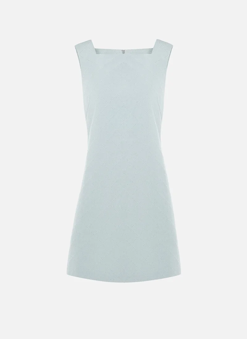 Lichi  A-silhouette mini dress with textured pattern for Women | Best Price UAE