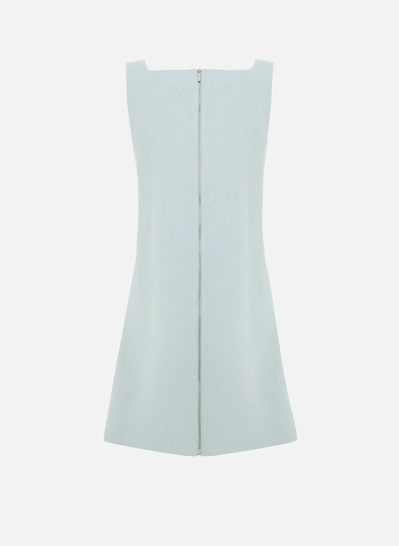 Lichi  A-silhouette mini dress with textured pattern for Women | Best Price UAE