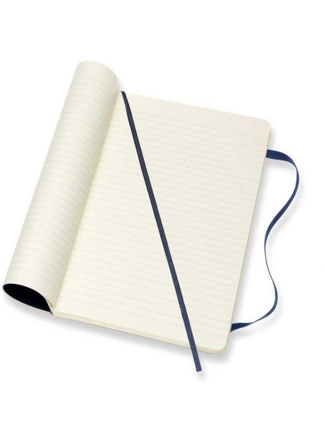 MOLESKINE Large Notebook Ruled Pages Sapphire Blue Soft Cover 192 Pages - Image 3