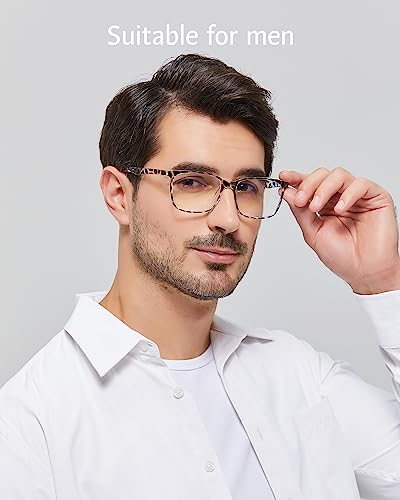ANRRI Blue Light Glasses Men Women Leopard Blue Light Blocking Computer Glasses Anti Eyestrain Lightweight UV Filter Lens Eyeglasses Frame - Image 2