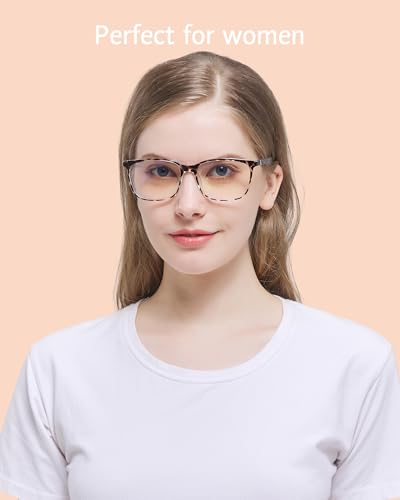 ANRRI Blue Light Glasses Men Women Leopard Blue Light Blocking Computer Glasses Anti Eyestrain Lightweight UV Filter Lens Eyeglasses Frame - Image 3