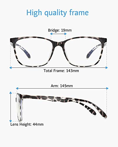 ANRRI Blue Light Glasses Men Women Leopard Blue Light Blocking Computer Glasses Anti Eyestrain Lightweight UV Filter Lens Eyeglasses Frame - Image 4