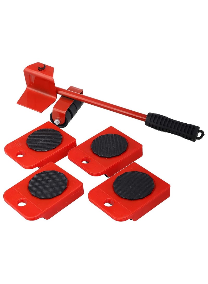 5 Pcs Furniture Moving Lifter Shifter, Move household heavy duty items easily, universal wheel roller - Image 1