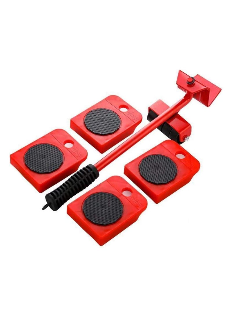 5 Pcs Furniture Moving Lifter Shifter, Move household heavy duty items easily, universal wheel roller - Image 5