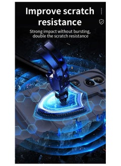 General OPPO Reno 11 Case Anti slip Shock and Scratch Resistant Protective Cover with 2 Tempered Glass Screen Protectors Scratch Resistant  - Image 4