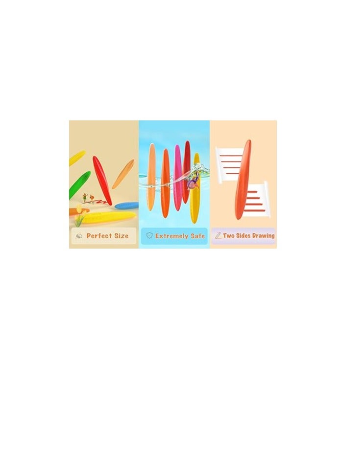 Y plus+ Triangle Peanut Crayons for Kids - Non-Toxic, Washable Coloring Art Supplies for Toddlers, Perfect for Handwriting Posture Correction - 24 Vibrant Colors Included - Image 2
