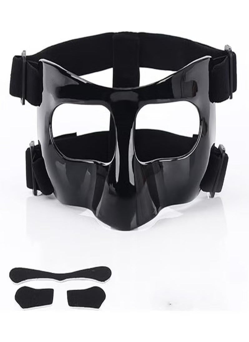 Generic Face Shield Masks for Soccer and basketball Sports, Adjustable for Adults and Teenagers, Suitable for Men and Women （black） - Image 1
