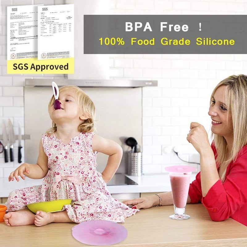 Andyken Silicone Lids Covers - Microwave Food Cover for Bowls,Cups,Pots,Pans Food Safe BPA Free Silicone Bowl Covers Easy to Clean and Storage - Image 5