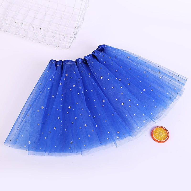 Children'S Skirt Tutu Skirt Tutu Skirt Tutu Skirt Ballet Skirt L Sequin Mesh Skirt Three-Layer Three-Piece Dance Skirt 6.1 - Image 3