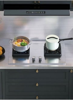 MIXDE Silver Self-Adhesive Wallpaper Stainless Steel Contact Paper for Kitchen 60x300cm  - Image 3