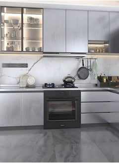 MIXDE Silver Self-Adhesive Wallpaper Stainless Steel Contact Paper for Kitchen 60x300cm  - Image 5