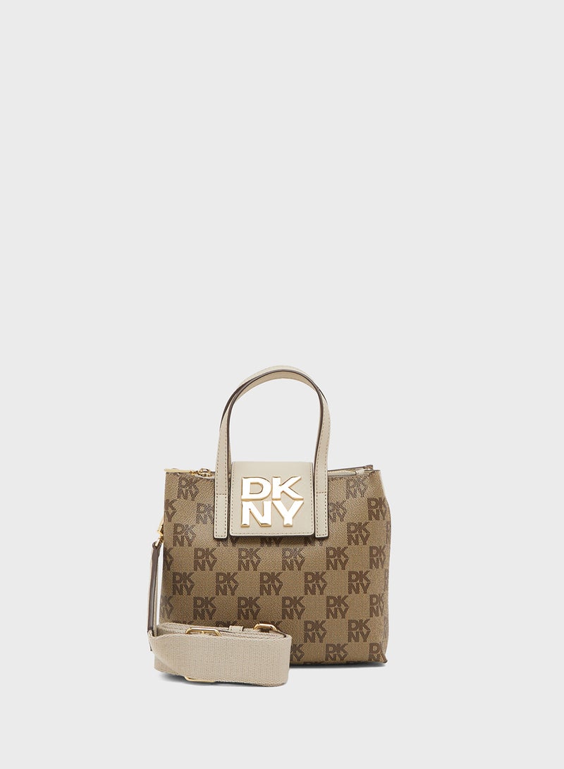 DKNY Logo Faye Satchel Bag - Image 1