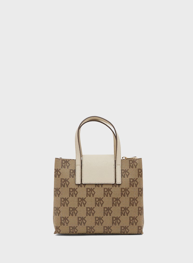 DKNY Logo Faye Satchel Bag - Image 2