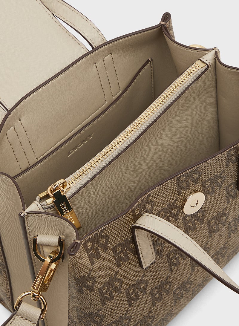 DKNY Logo Faye Satchel Bag - Image 5