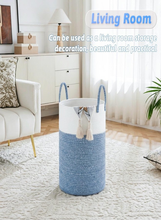 Artfeel Laundry Basket,Woven Cotton Rope Laundry Hamper,80L for Decor Storage of Dirty Clothes,Toys and Blankets in Bathroom,Baby Room and Living Room - Image 2