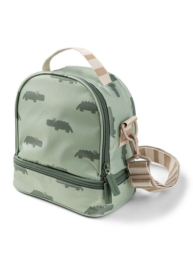 done by deer Kids Insulated Lunch Bag Croco Green - Thermal Lunch Tote For Toddlers  - Image 1