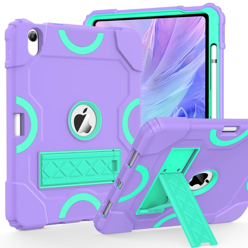Cantis Case for iPad 11inch A16 2025 iPad 10th Generation 2022 109 inch Shockproof iPad Cover 10th Generation with Pencil Holder Kickstand PurpleTeal