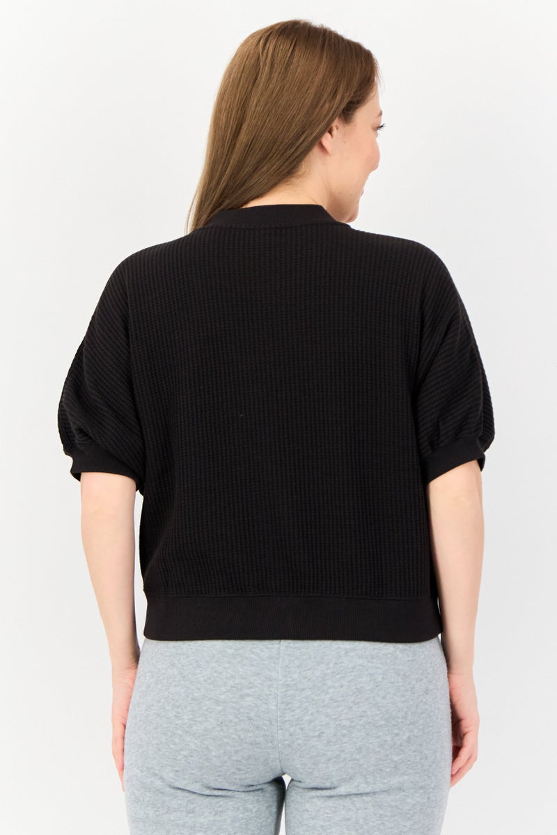 PUMA Women Sportswear Fit Short Sleeve Outdoor Sweatshirt, Black  - Image 3