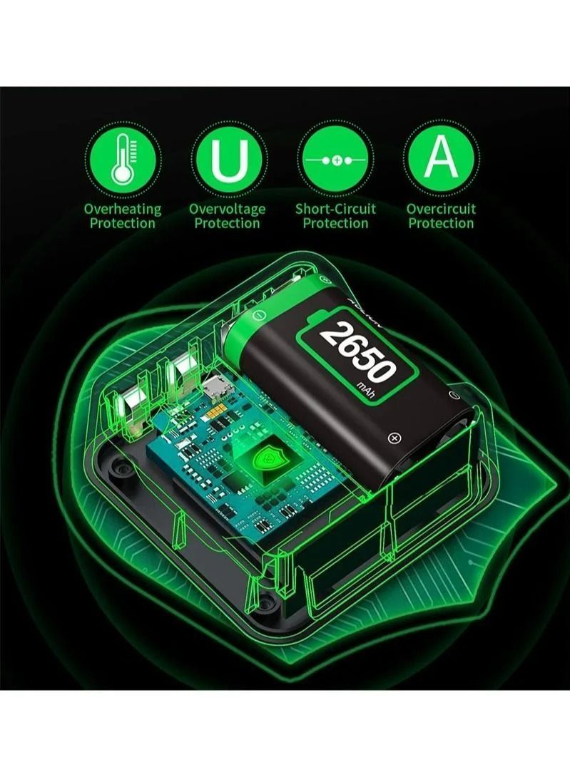 Rechargeable Battery Pack For Xbox One/Xbox Series X/S One Elite Controller With 2x2650mah - Image 4