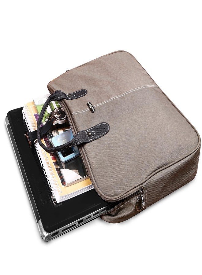 LOREM Grey Color PVC Coated Fabric 10L Laptop Messenger Bag For Men & Women BG77 - Image 5