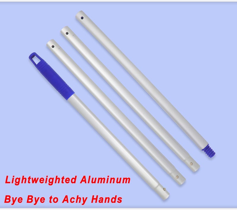EaseYourDay 4-Section Lightweight Aluminum Alloy Pole Mop Replacement Handle Compatible with All Screw On American Threading System - Image 4
