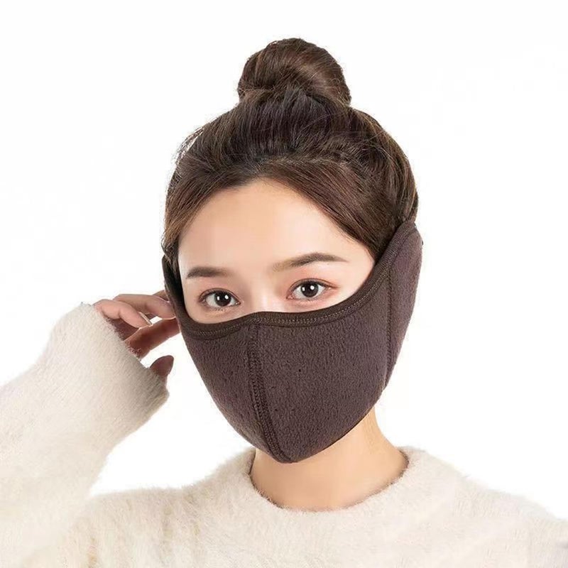 TecHong Unisex Winter Warm Mask with Ear Cover 360 Degree Wrap Dustproof Breathable Half Face Mouth Cover Face Earflaps - Image 3