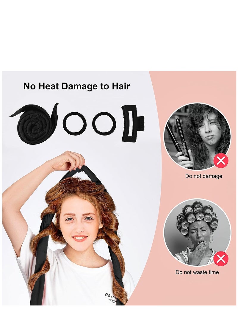 general Heatless Curling Rod Headband,Long Heatless Curls Soft Hair Curlers to Sleep in Hair Rollers No Heat Curls,Hair Wrap Curls Styling Kit for Girls Long Hair Medium Hair - Image 4