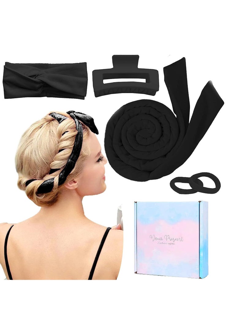 general Heatless Curling Rod Headband,Long Heatless Curls Soft Hair Curlers to Sleep in Hair Rollers No Heat Curls,Hair Wrap Curls Styling Kit for Girls Long Hair Medium Hair - Image 1