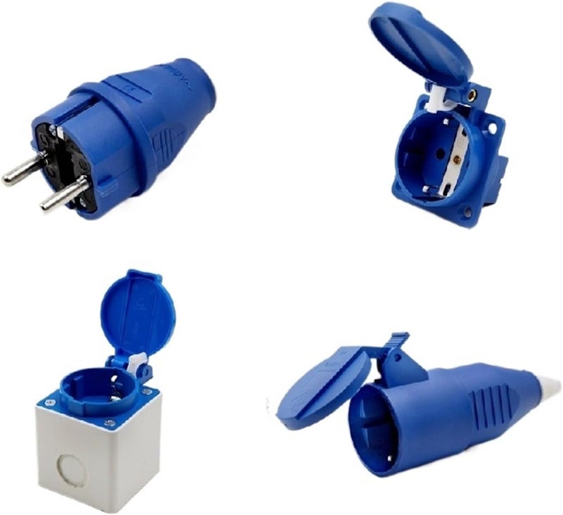 European Two-Pole Industrial and Socket Waterproof Connector 2-core 16A Explosion-Proof Docking Two-Hole Generator 012(2 pin 16A Surface Mounted 112) - Image 2