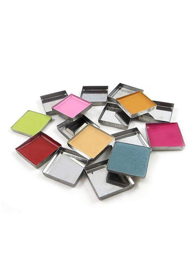 lasenersm 30 Pieces Empty Square Metal Tin Palette Pans Empty Square Metal Pans Cosmetic Eyeshadow Pans For Eyeshadow Palette Magnetic Makeup Palette, 26Mm Wide 3.5Mm Height - Image 4