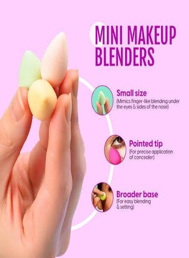 GMG Makeup Beauty Blender Sponges Set, 20 Pack Mini Teardrop Blending Sponges, Pastel Colors with Storage Jar - Image 4