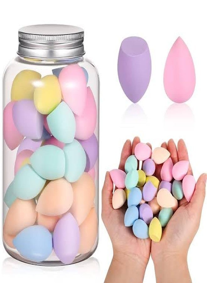 GMG Makeup Beauty Blender Sponges Set, 20 Pack Mini Teardrop Blending Sponges, Pastel Colors with Storage Jar - Image 1