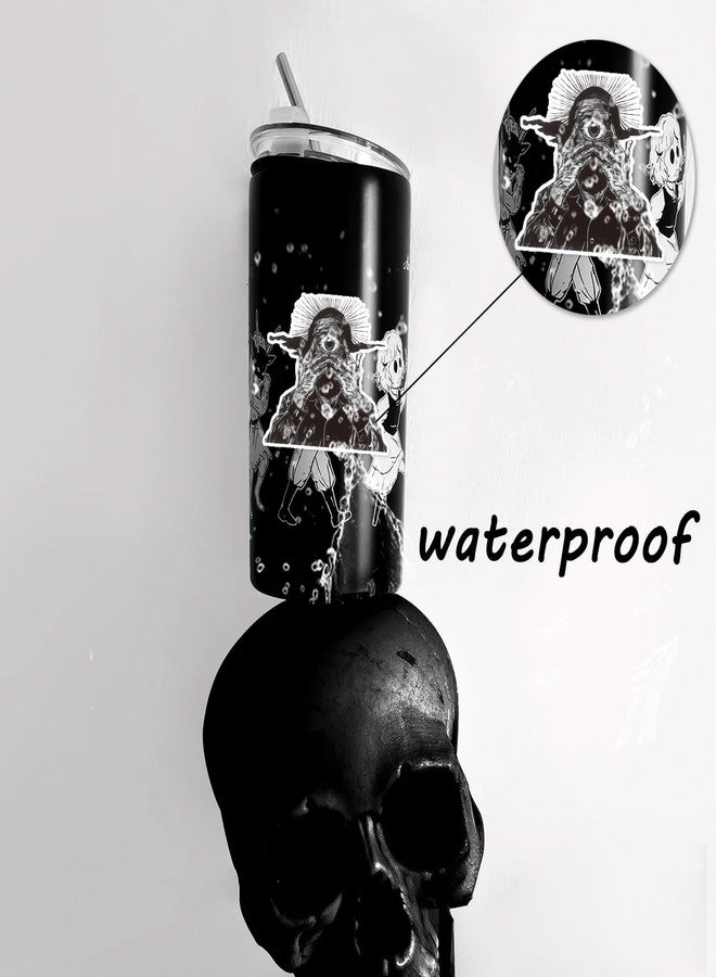 Bomichi 200 Pcs Goth Theme Stickers,Dark Aesthetic Horror Stickers Vinyl Waterproof Decals for Envelope Seal, Scrapbook,Journals,Holiday Decor, DIY Crafts,Water Bottle - Image 4
