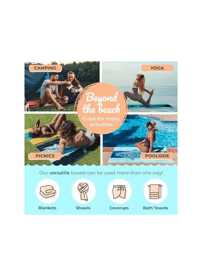 The Bros منشفة شاطئ فلامينغو - وردية وبنفسجية بتصميم لطيف، كبيرة جدًا، XL (34 بوصة × 63 بوصة) ماصة وقابلة للحمل، خفيفة الوزن، منشفة شاطئ وردية، مصنوعة من 100% قطن - Image 5