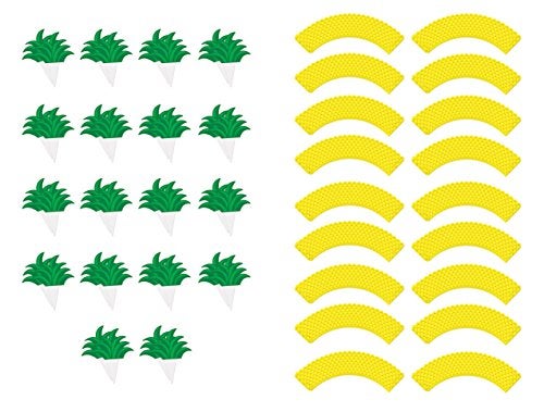 Beistle 36 Piece Pineapple Cupcake Wrappers 8 YellowGreen - Image 3