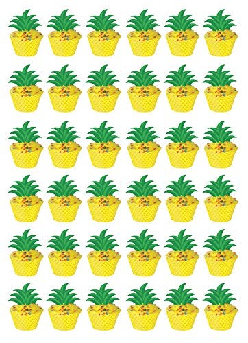 Beistle 36 Piece Pineapple Cupcake Wrappers 8 YellowGreen - Image 1